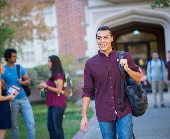 Students walking